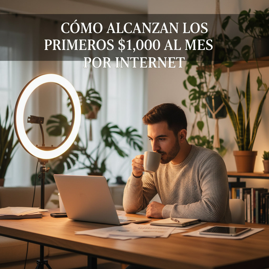 Cómo Alcanzar los Primeros $1,000 al Mes por Internet